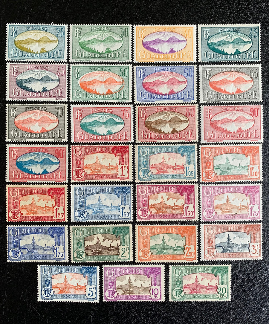 Guadeloupe - Original Vintage Postage Stamps- 1939 - Landscapes - for the collector, artist or crafter