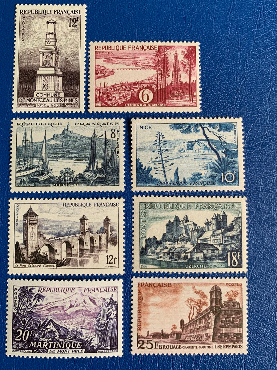 France - Original Vintage Postage Stamps- 1955 - Tourism - for the collector, artist or crafter