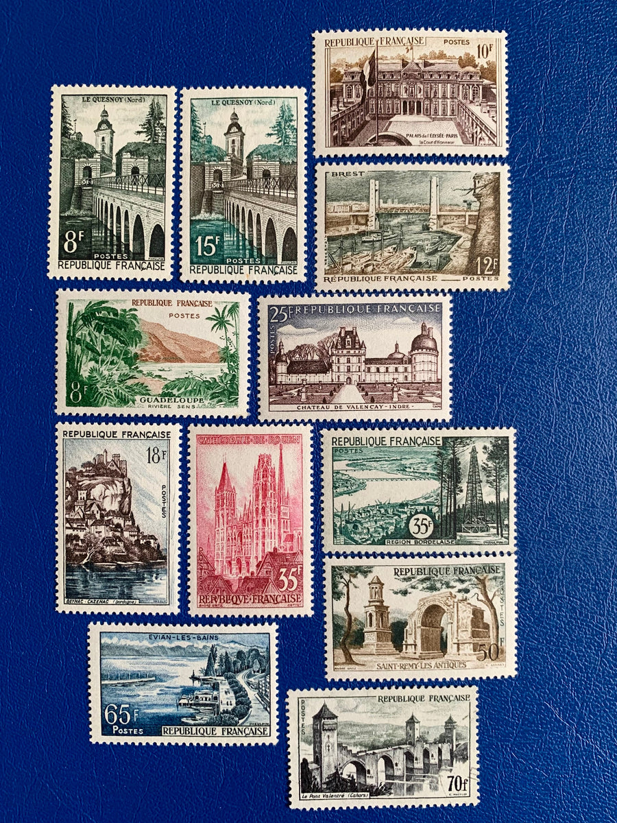 France - Original Vintage Postage Stamps- 1957 - Tourism - for the collector, artist or crafter