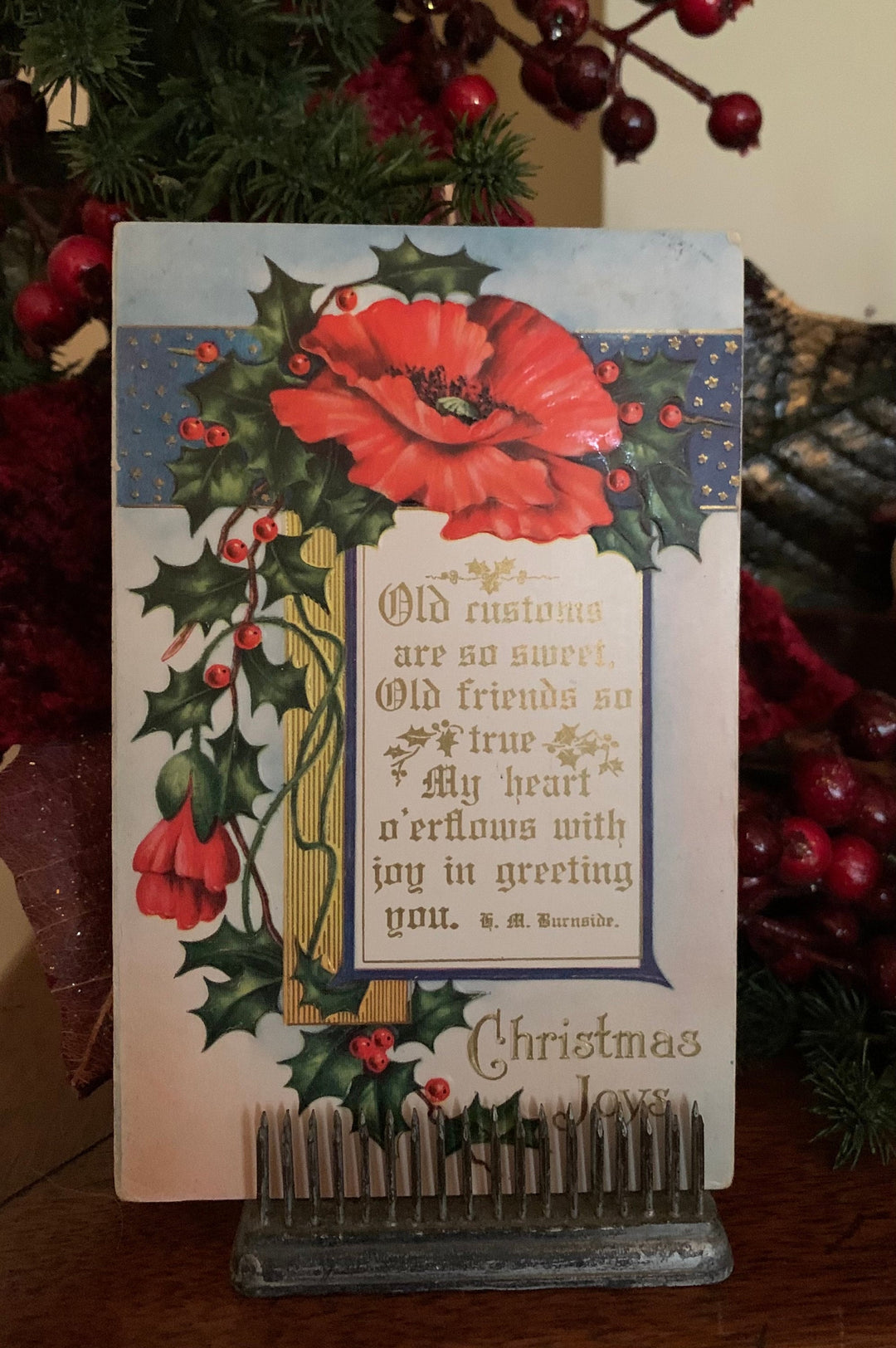 Vintage/Antique Christmas Postcard - Christmas Nostalgia Greeting Card - for the collector, crafter, scrapbooker, or gift