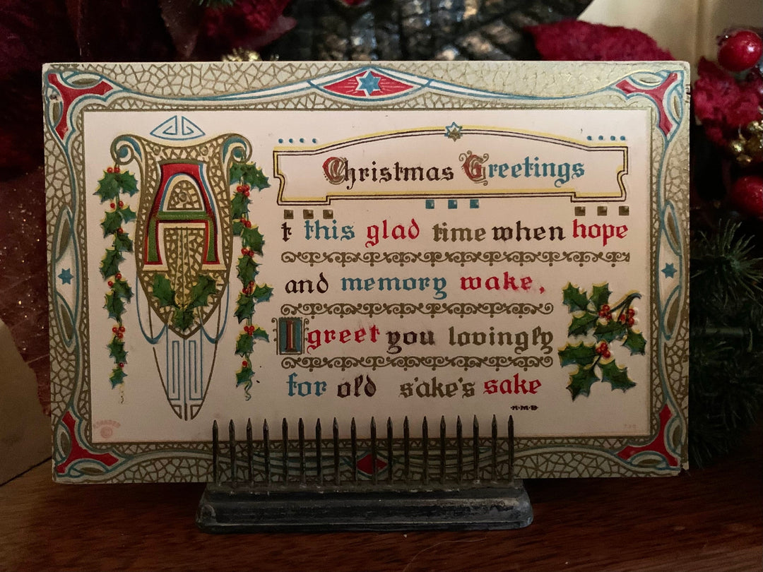 Vintage/Antique Christmas Postcard - Christmas Nostalgia Greeting Card - for the collector, crafter, scrapbooker, or gift