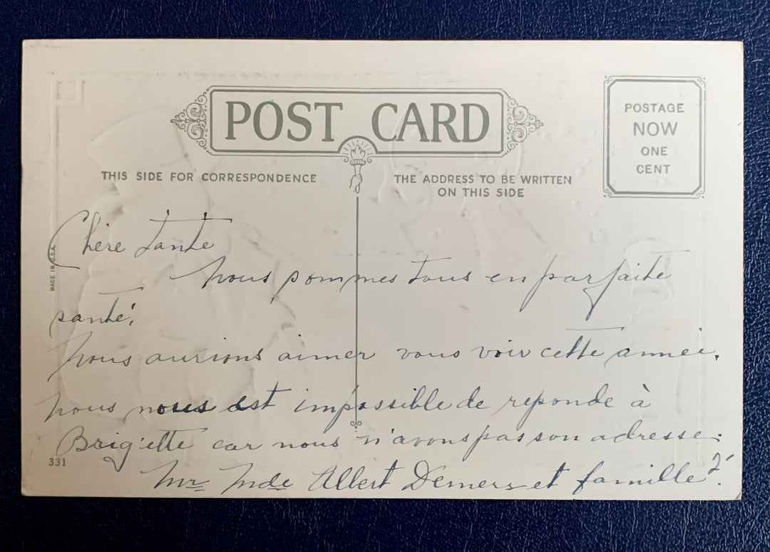 Vintage/Antique Christmas Postcard - Christmas Nostalgia Greeting Card - for the collector, crafter, scrapbooker, or gift