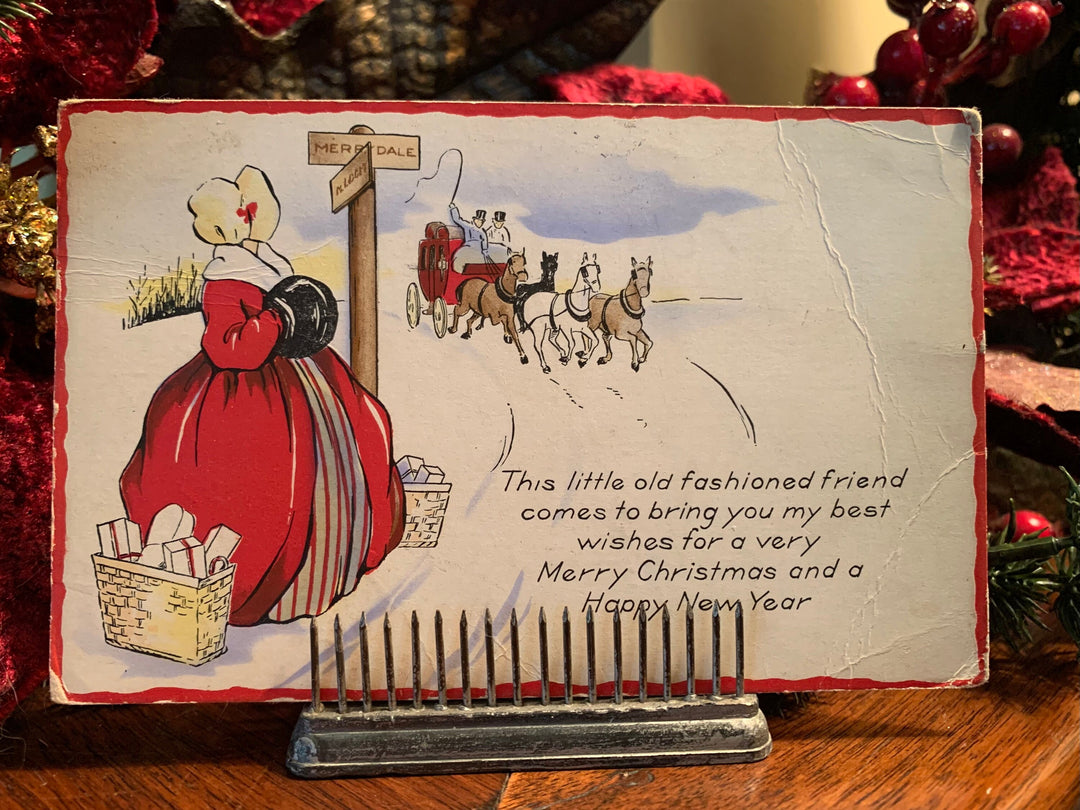 Vintage/Antique Christmas Postcard - Christmas Nostalgia Greeting Card - for the collector, crafter, scrapbooker, or gift