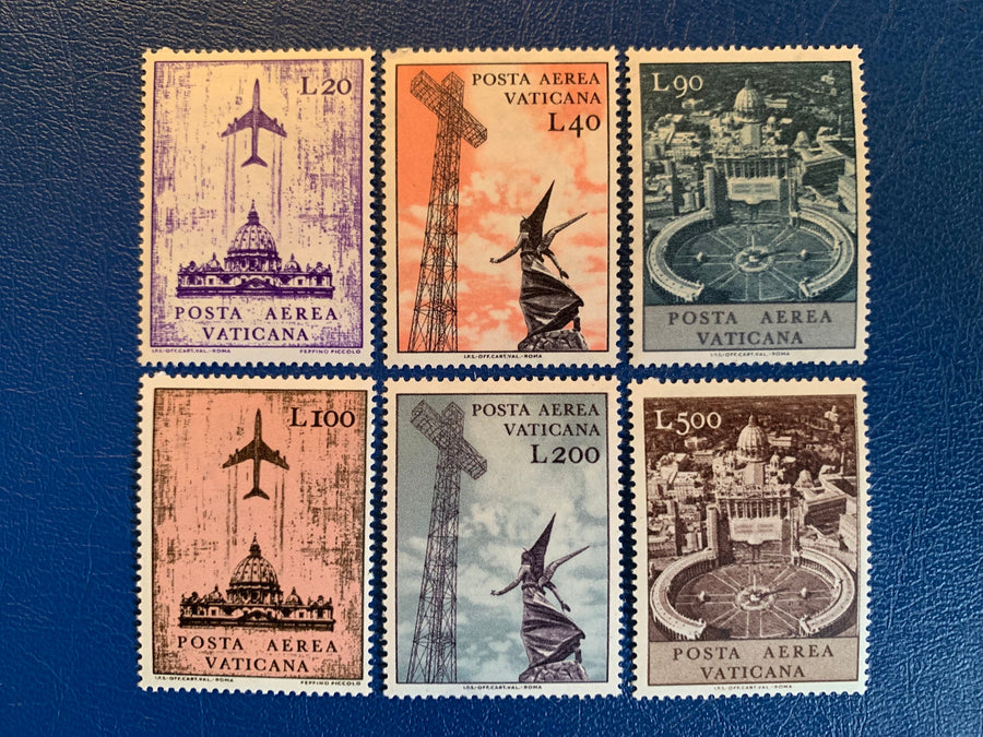 Vatican - Original Vintage Postage Stamps- 1967 - Vatican City Views - for the collector, artist or crafter- scrapbooks, decoupage, collage