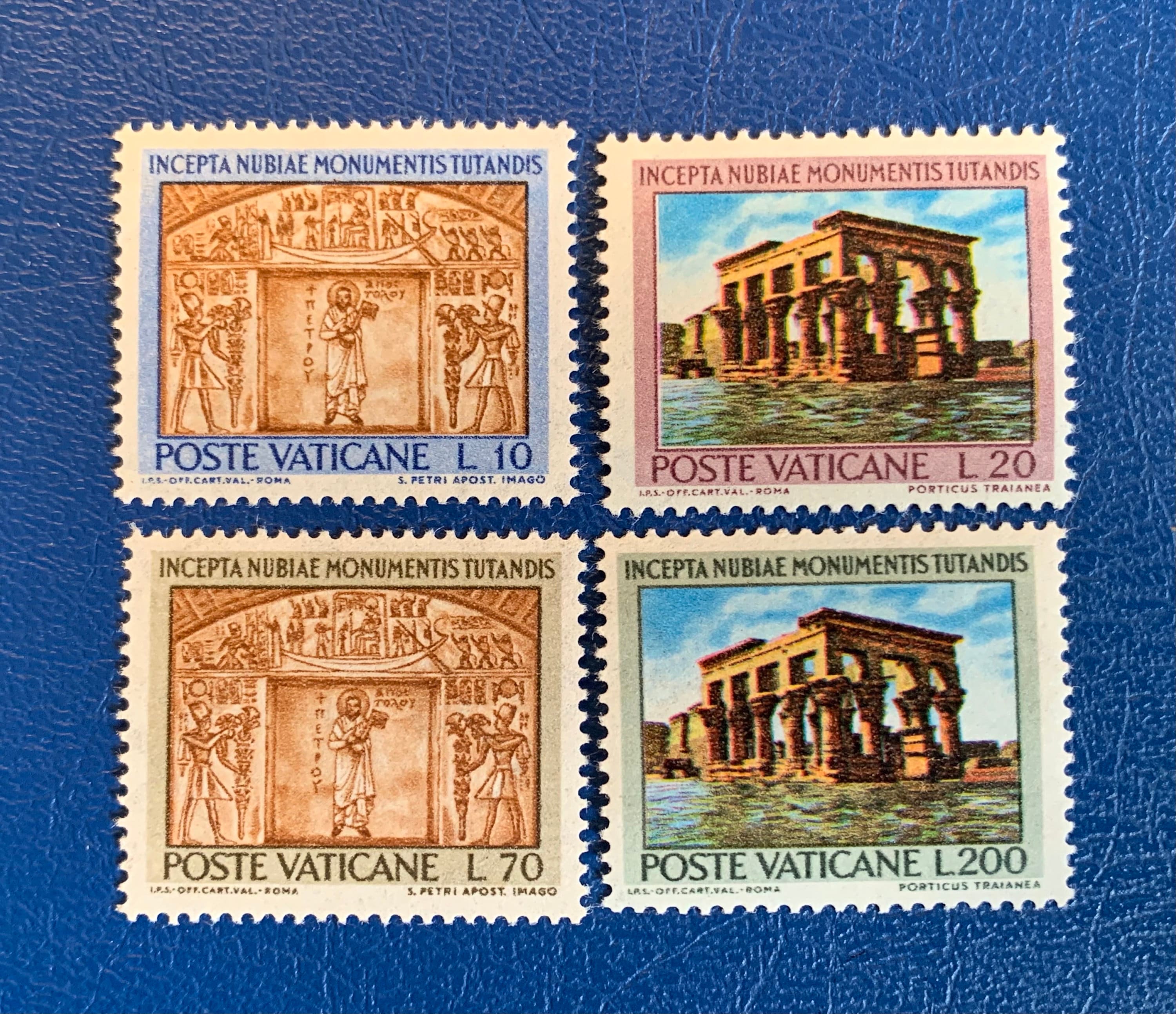Vatican - Original Vintage Postage Stamps- 1964 Nubian Monuments - On ...