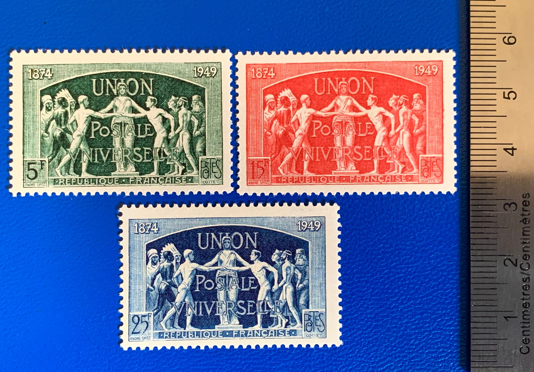 France - Original Vintage Postage Stamps- 1949 - 75th Anniversary Universal Postage Union - for the collector, artist or crafter