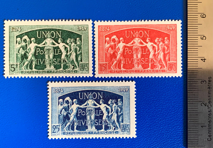 France - Original Vintage Postage Stamps- 1949 - 75th Anniversary Universal Postage Union - for the collector, artist or crafter