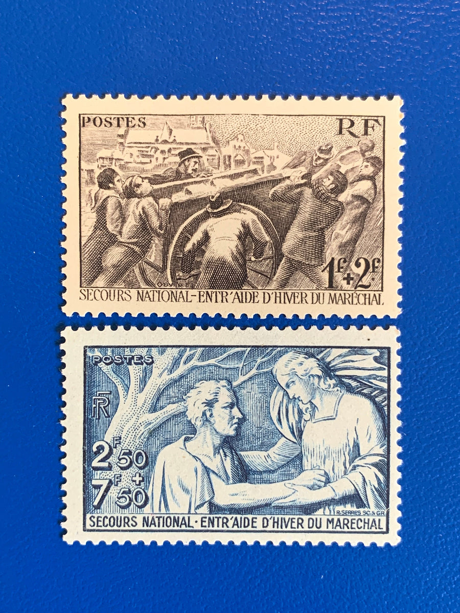 France - Original Vintage Postage Stamps- 1941 - Winter Relief Fund - for the collector, artist or crafter