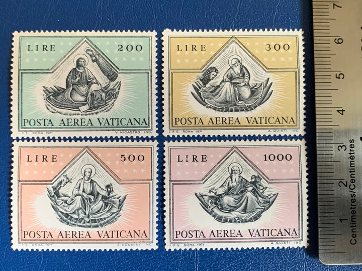 Vatican - Original Vintage Postage Stamps- 1971 Four Evangelists - for the collector, artist or crafter