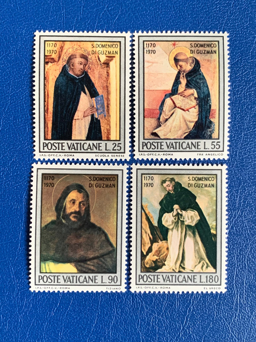 Vatican - Original Vintage Postage Stamps- 1971 - St. Dominic de Guzman - for the collector, artist or crafter