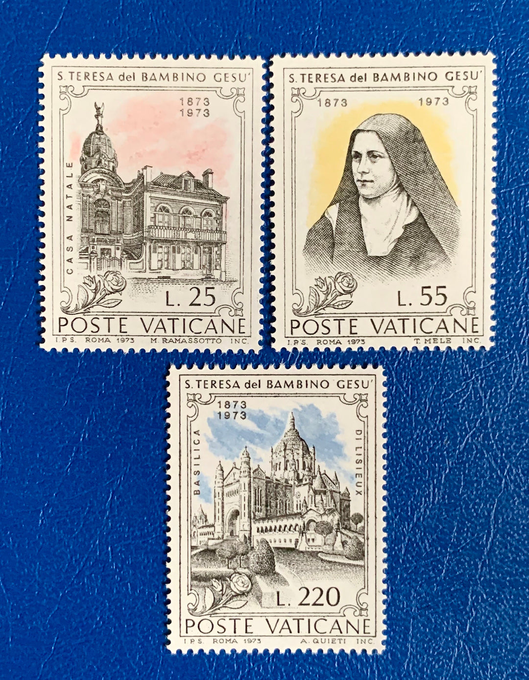 Vatican - Original Vintage Postage Stamps- 1973 - St. Theresia - for the collector, artist or crafter