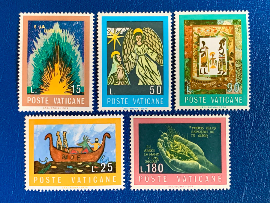Vatican - Original Vintage Postage Stamps- 1974 - The Bible - for the collector, artist or crafter