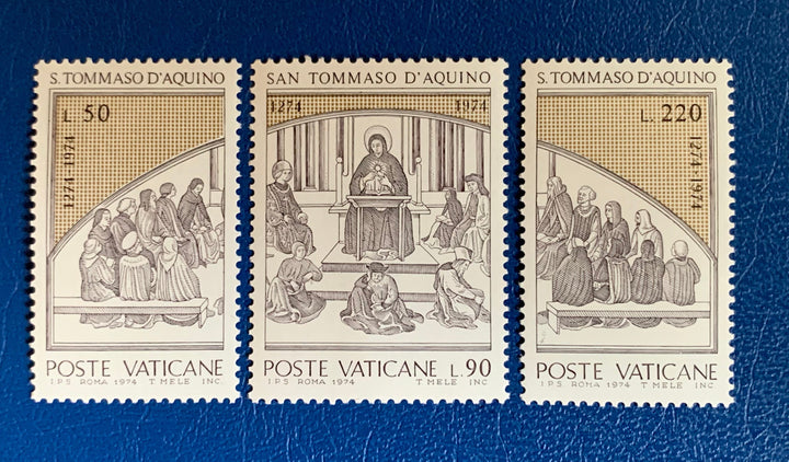 Vatican - Original Vintage Postage Stamps- 1974 - St. Thomas Aquinas - for the collector, artist or crafter