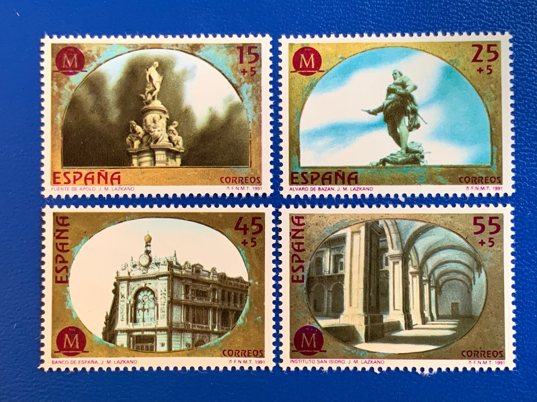 Spain - Original Vintage Postage Stamps- 1991 - Madrid - for the collector, artist or crafter