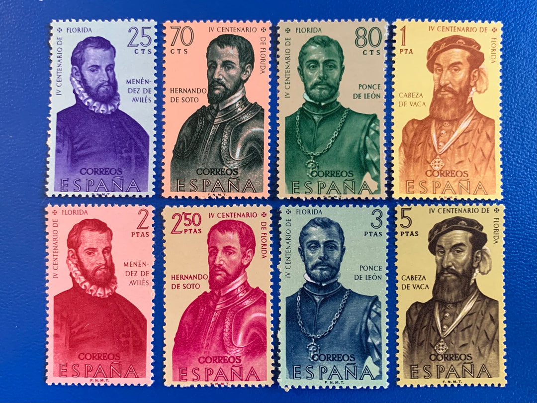 Spain - Original Vintage Postage Stamps- 1960 Explorers - for the collector, artist or crafter