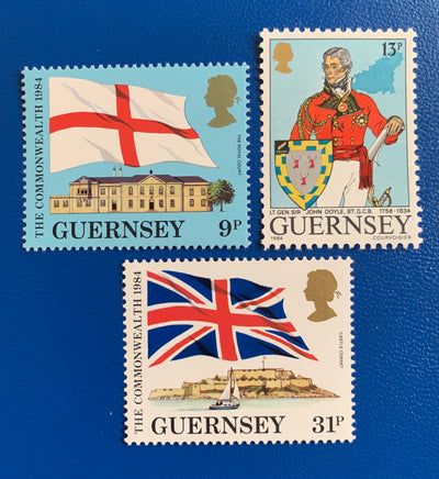 Guernsey - Original Vintage Postage Stamps - 1984- Links with the Commonwealth - for the collector, artist or crafter