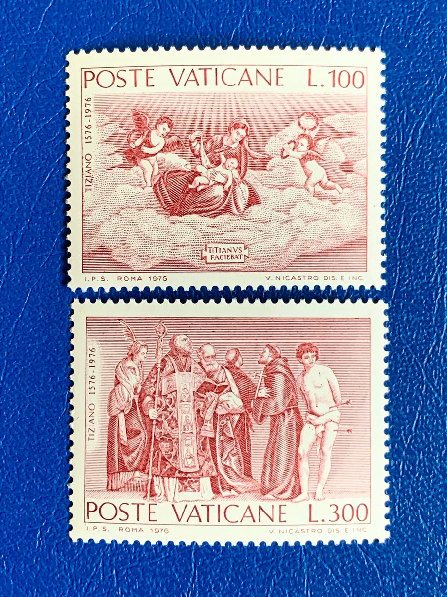Vatican - Original Vintage Postage Stamps- 1976 Death of Titian - for the collector, artist or crafter