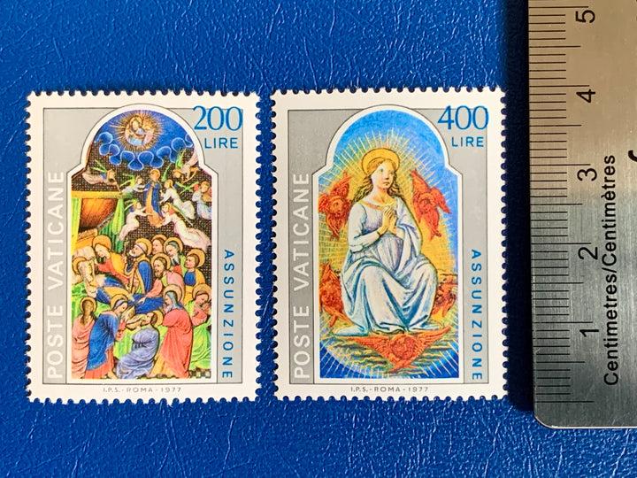 Vatican - Original Vintage Postage Stamps- 1977 - Solemnity of the Assumption - for the collector, artist or crafter