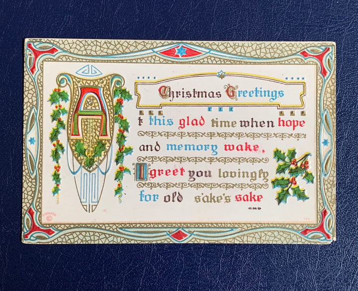 Vintage/Antique Christmas Postcard - Christmas Nostalgia Greeting Card - for the collector, crafter, scrapbooker, or gift
