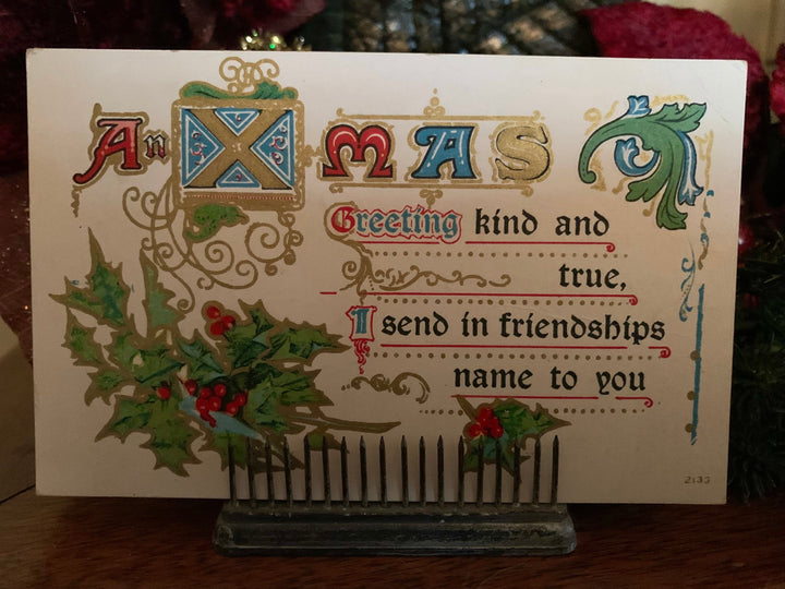 Vintage/Antique Christmas Postcard - Christmas Nostalgia Greeting Card - for the collector, crafter, scrapbooker, or gift