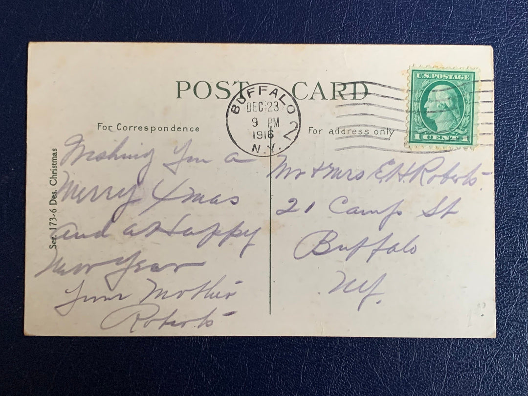 Vintage/Antique Christmas Postcard - Christmas Nostalgia Greeting Card - for the collector, crafter, scrapbooker, or gift