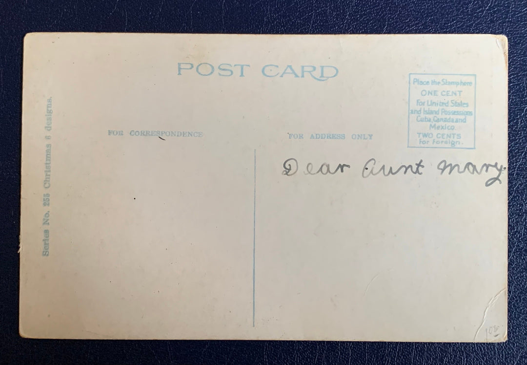 Vintage/Antique Christmas Postcard - Christmas Nostalgia Greeting Card - for the collector, crafter, scrapbooker, or gift