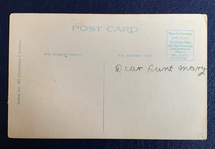 Vintage/Antique Christmas Postcard - Christmas Nostalgia Greeting Card - for the collector, crafter, scrapbooker, or gift