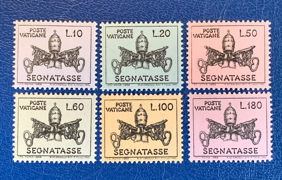Vatican - Original Vintage Postage Stamps- 1968 -Vatican Coat of Arms - for the collector, artist or crafter