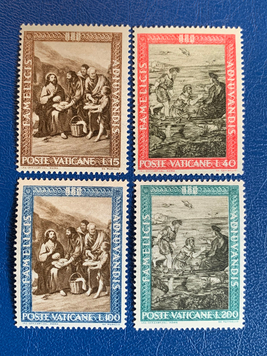 Vatican - Original Vintage Postage Stamps- 1963 - World Hunger Relief - for the collector, artist or crafter