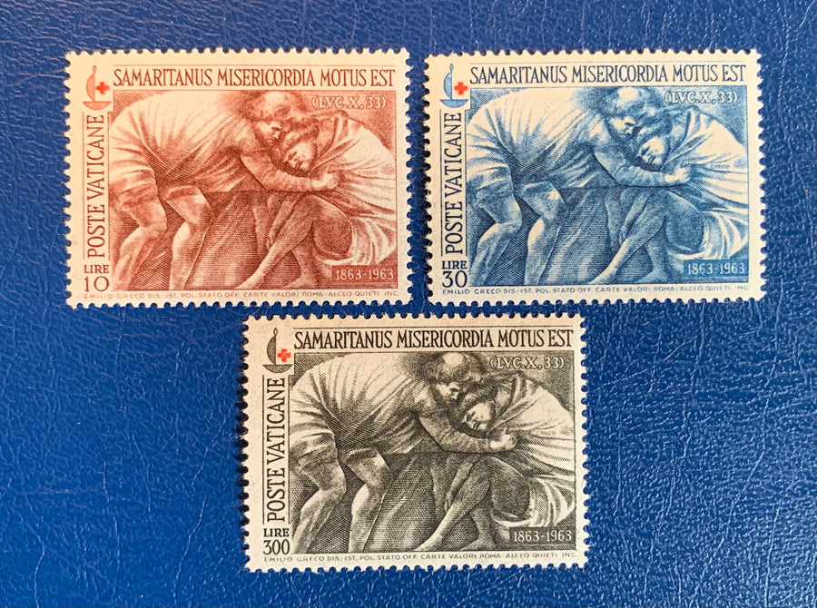 Vatican - Original Vintage Postage Stamps- 1964 - Red Cross - for the collector, artist or crafter