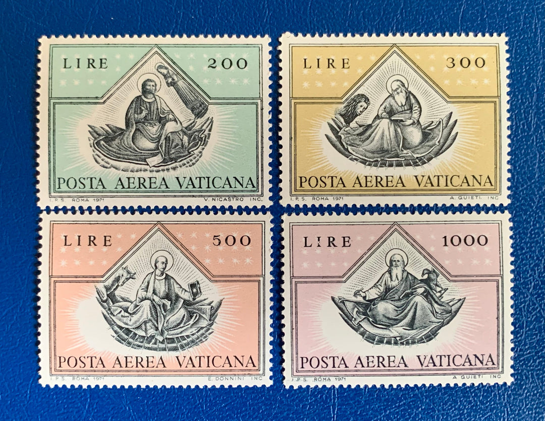 Vatican - Original Vintage Postage Stamps- 1971 Four Evangelists - for the collector, artist or crafter