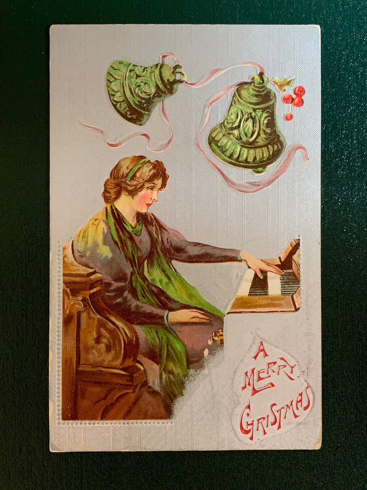 Vintage/Antique 1909 Christmas Postcard - Christmas Nostalgia Greeting Card - for the collector, crafter, scrapbooker, or gift