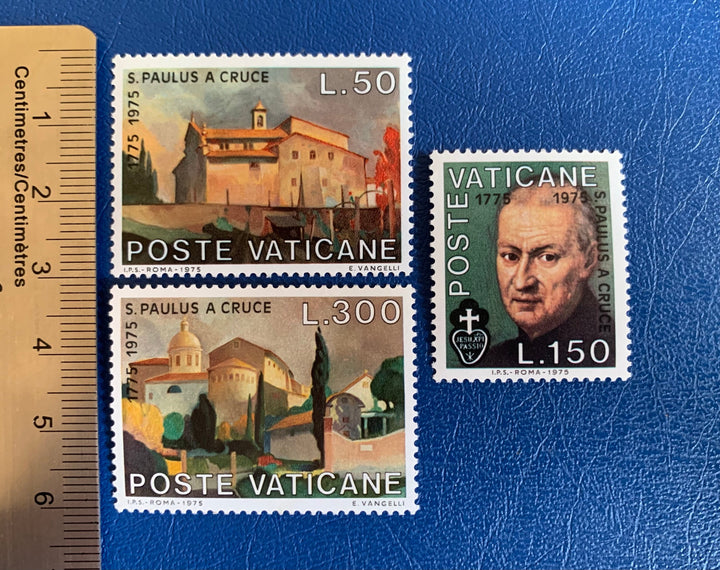 Vatican - Original Vintage Postage Stamps- 1975 St. Paul of the Cross - for the collector, artist or crafter