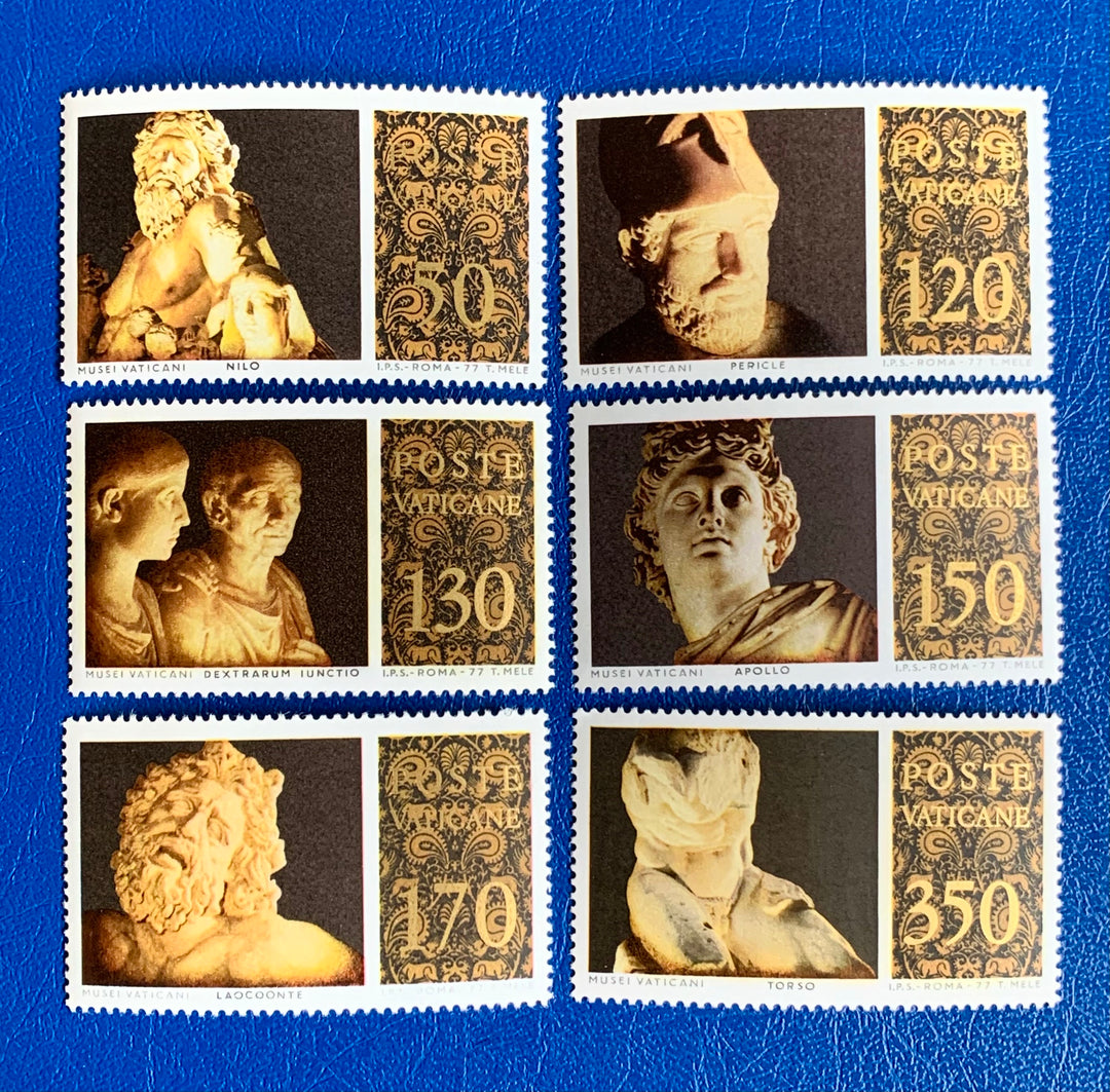 Vatican - Original Vintage Postage Stamps- 1977 - Sculptures - for the collector, artist or crafter