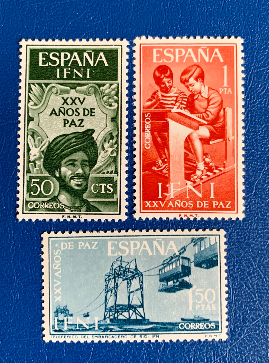 Sp. Ifni- Original Vintage Postage Stamps- 1965 - 25 Years of Peace