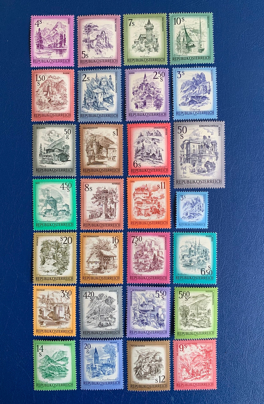 Austria - Original Vintage Postage Stamps - 1973-1983: Scenic Beauty Series