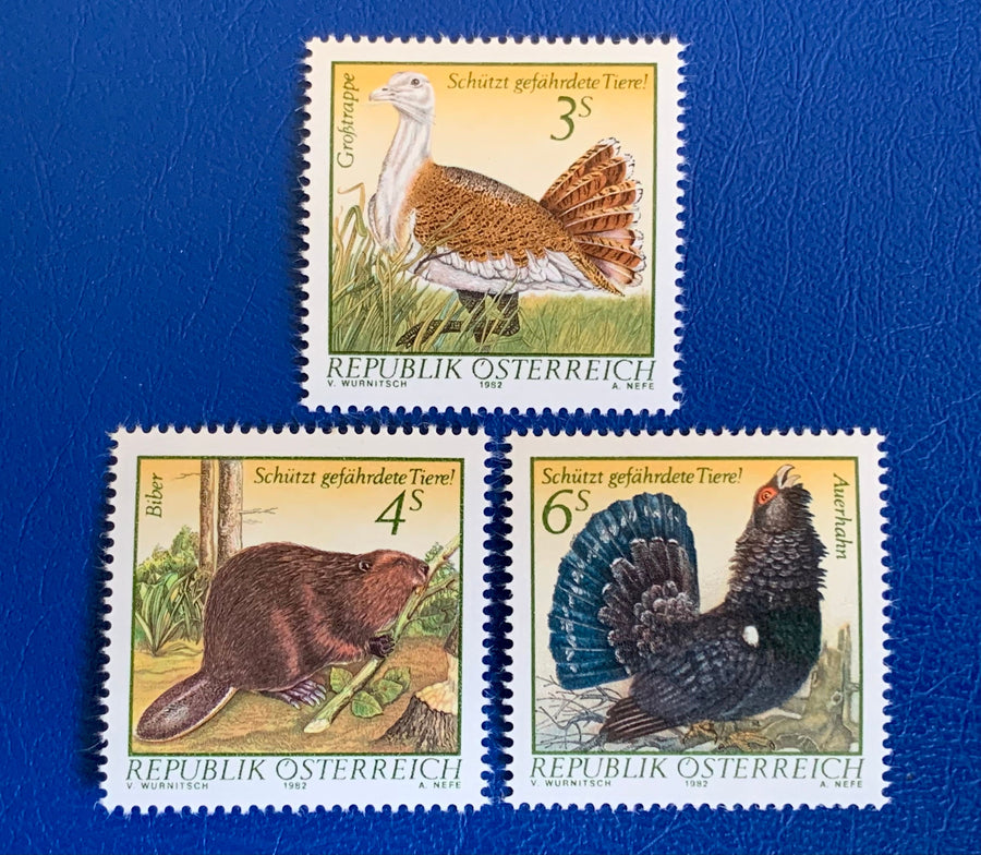 Austria - Original Vintage Postage Stamps - 1982 Nature Preservation - for the collector, artist or crafter - scrapbooks, decoupage