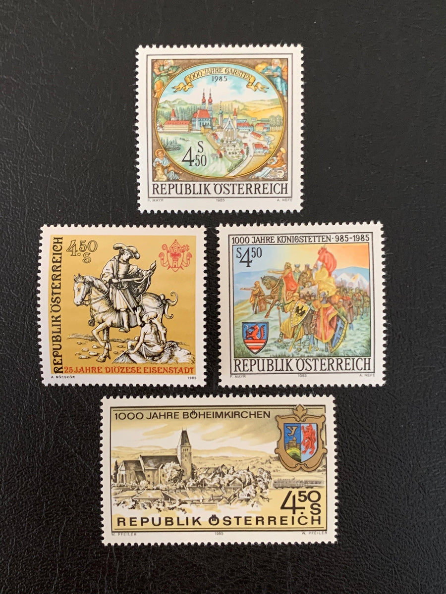 Austria - Original Vintage Postage Stamps - 1985 - for the collector, artist or crafter - scrapbooks, journals, decoupage