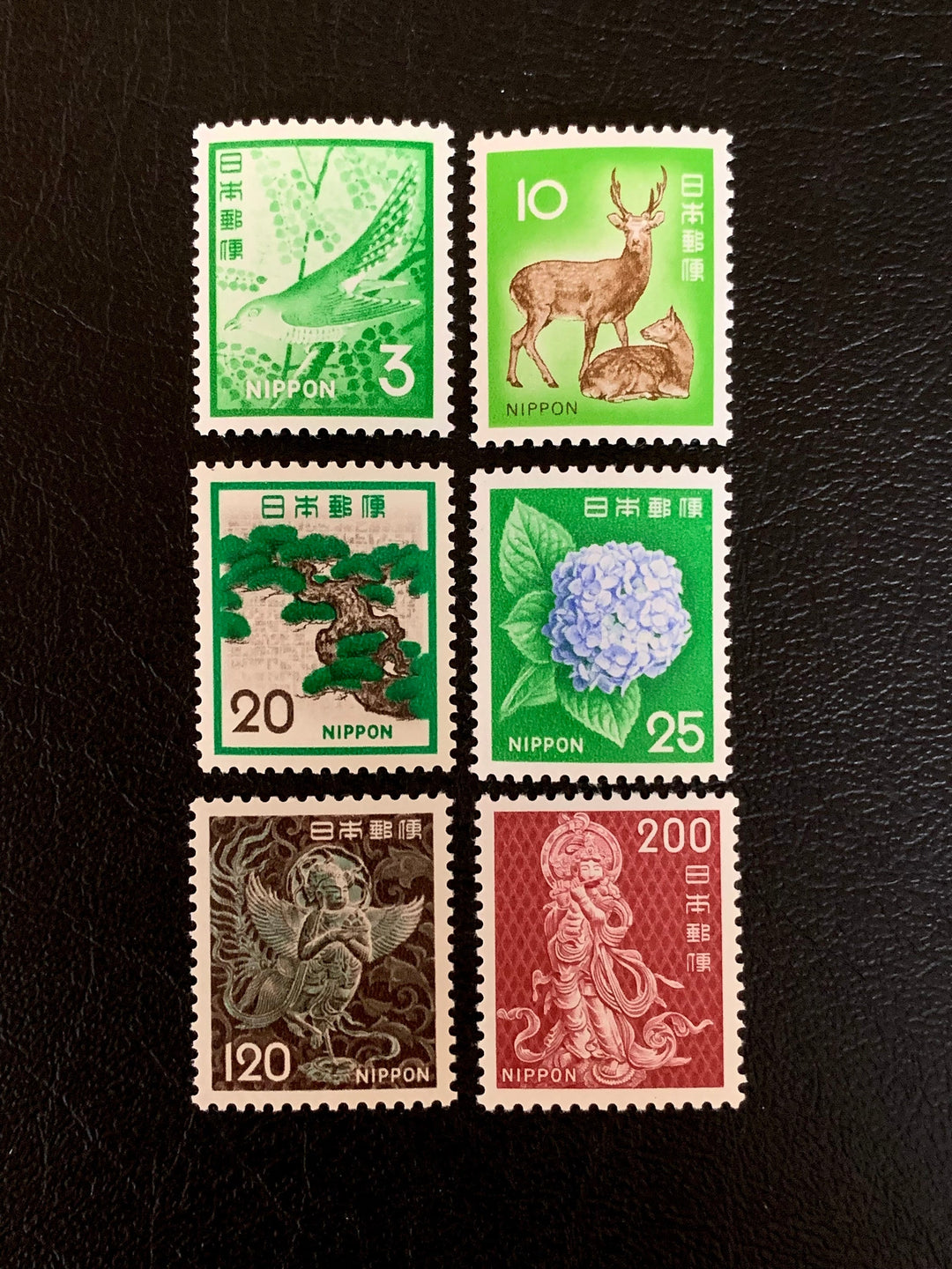 Japan - Original Vintage Postage Stamps- 1972- Fauna, Flora & Culture - for the collector, artist or crafter