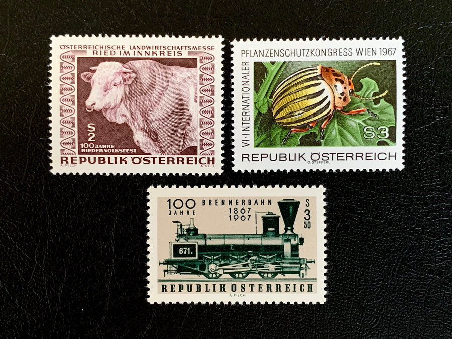 Austria - Original Vintage Postage Stamps - 1967 - for the collector, artist or crafter - scrapbooks, journals, decoupage
