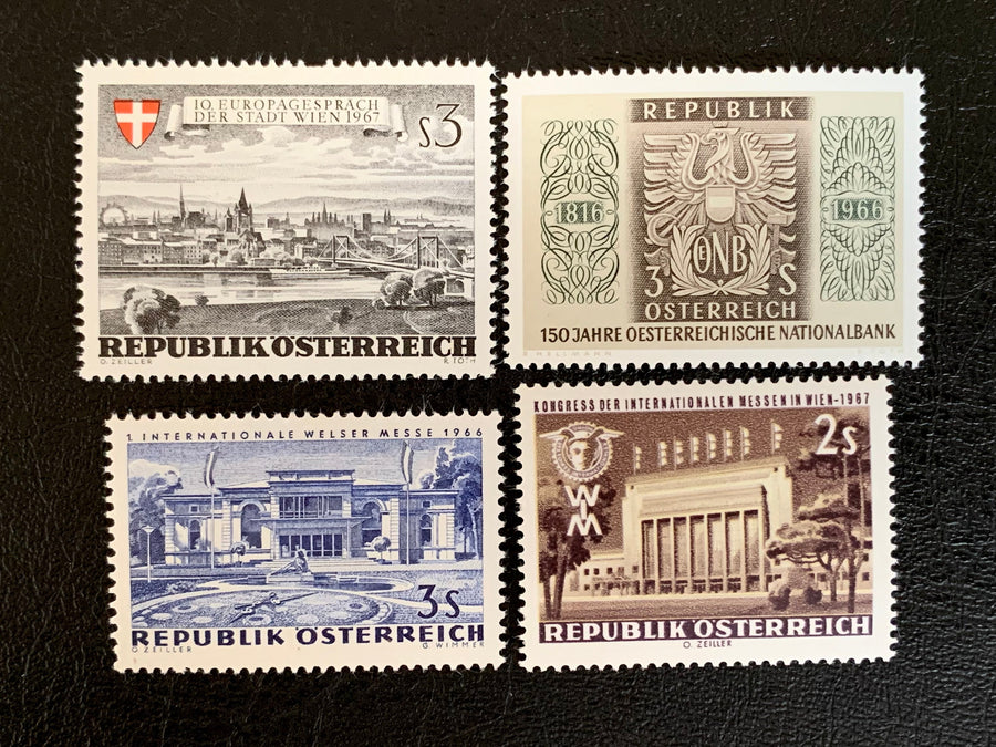 Austria - Original Vintage Postage Stamps - 1966-67 - for the collector, artist or crafter - scrapbooks, journals, decoupage