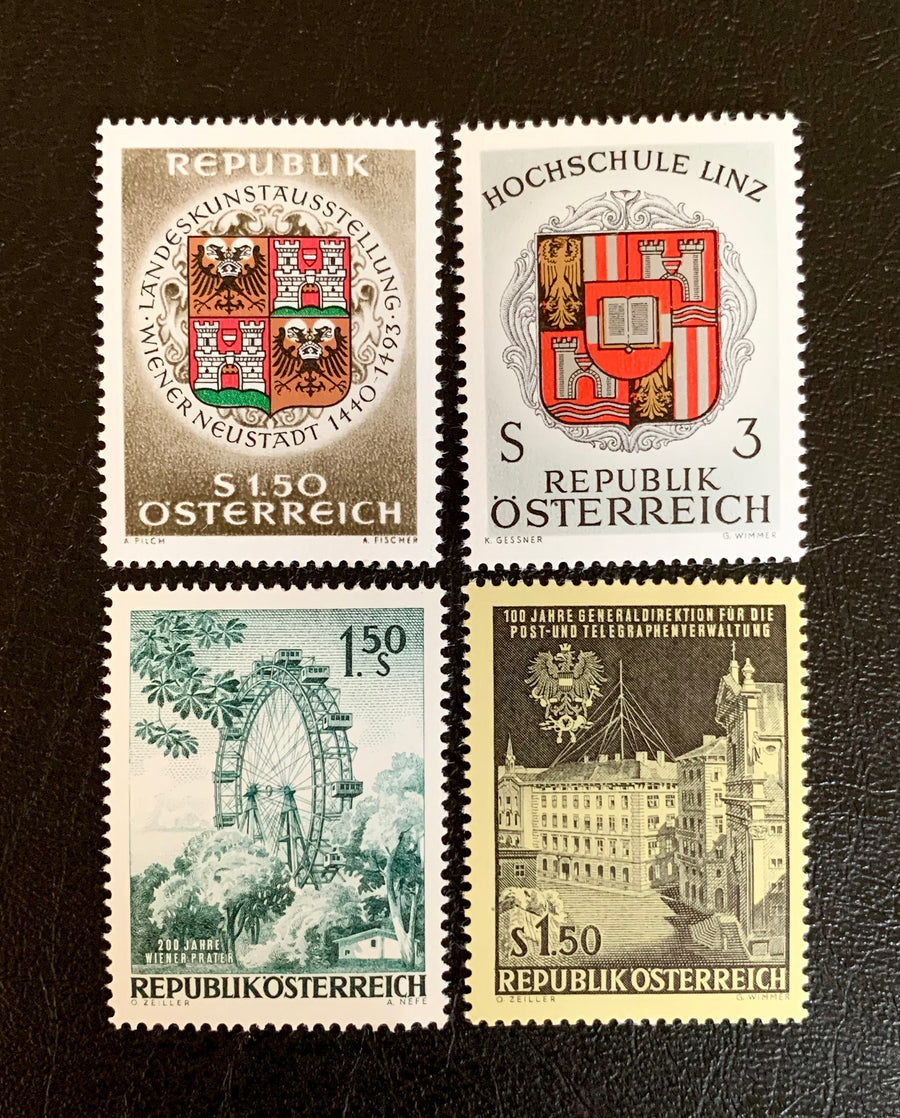 Austria - Original Vintage Postage Stamps - 1966 - for the collector, artist or crafter - scrapbooks, journals, decoupage