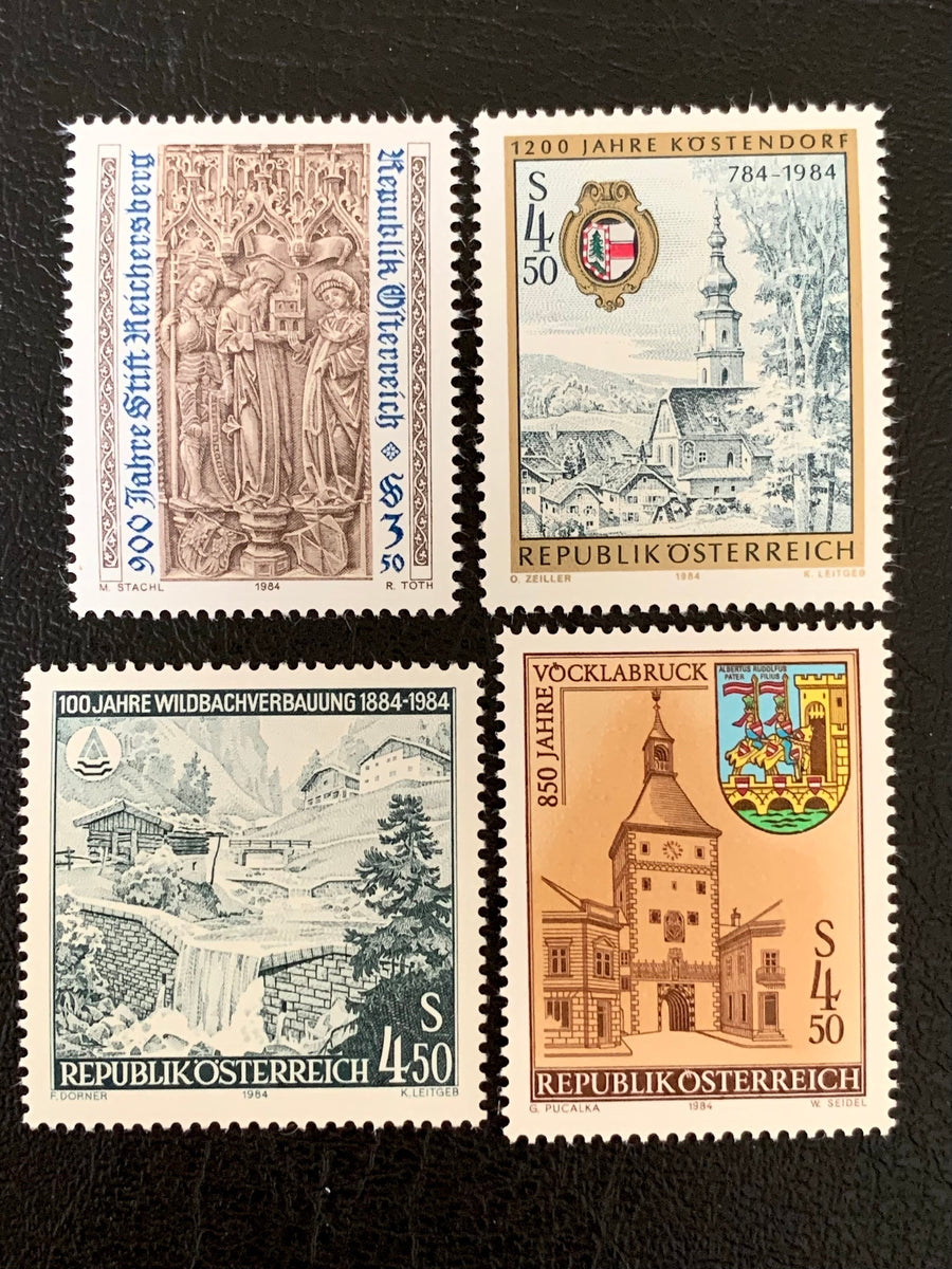 Austria - Original Vintage Postage Stamps - 1985 - for the collector, artist or crafter - scrapbooks, journals, decoupage