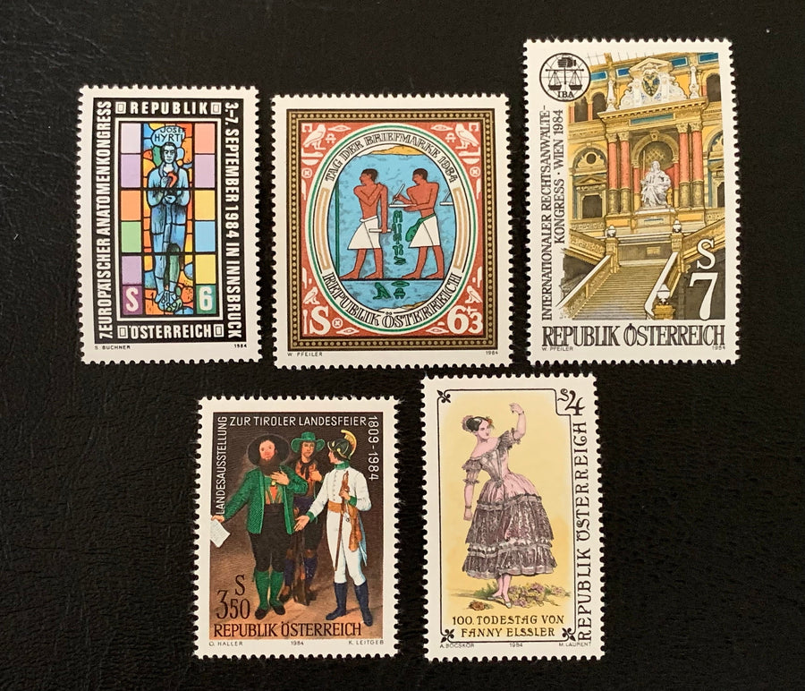 Austria - Original Vintage Postage Stamps - 1985 - for the collector, artist or crafter - scrapbooks, journals, decoupage