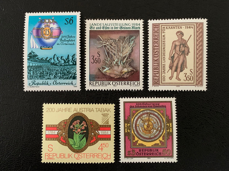 Austria - Original Vintage Postage Stamps - 1984 - for the collector, artist or crafter - scrapbooks, journals, decoupage