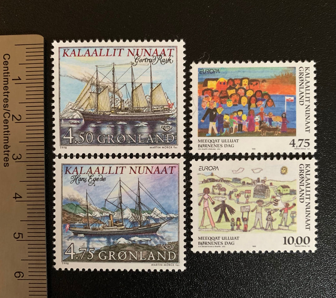 Greenland - Original Vintage Postage Stamps- 1998 - Shipping, Feasts & Festivals - for the collector, artist or crafter -journals, scrabooks