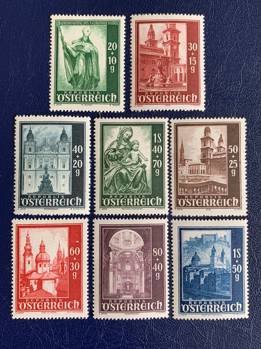 Austria - Original Vintage Postage Stamps - 1948- Salzburg Cathedral - for the collector, artist or crafter