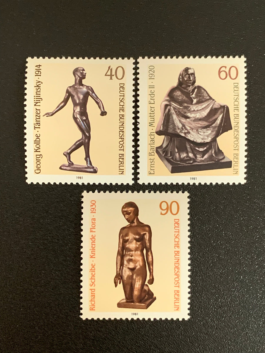 Germany (Berlin) - Original Vintage Postage Stamps- 1981 - Sculptures - for the collector, artist or crafter