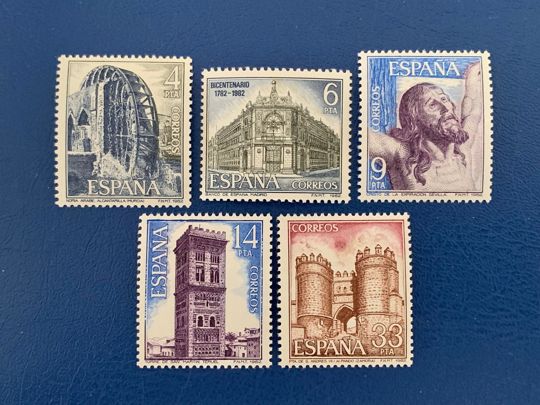 Spain - Original Vintage Postage Stamps- 1983 Spanish Architecture - for the collector, artist or crafter - Scrapbooking, decoupage, collage