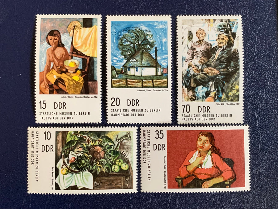 Germany (DDR) - Original Vintage Postage Stamps- 1974 - Paintings - for the collector, artist or crafter